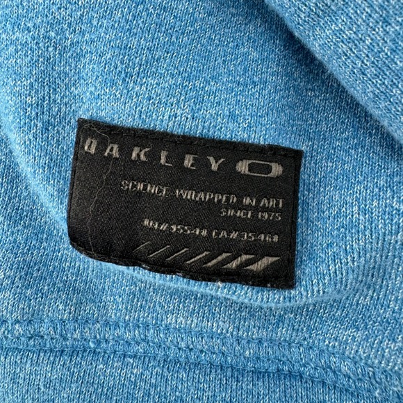 Oakley Mens Pullover Hoodie Blue XXL Long Sleeve Henley Pocket Science Wrapped - Picture 2 of 3